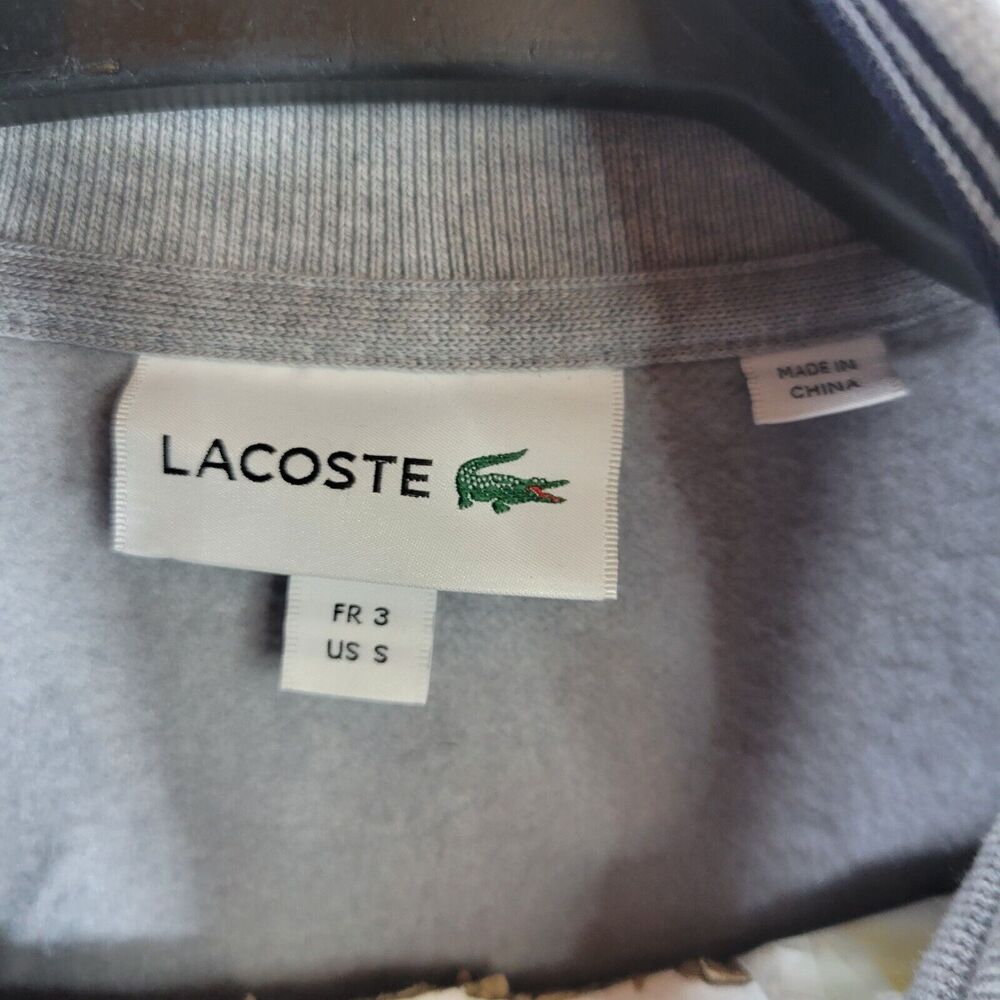 Lacoste Men s Zippered Stand-Up Collar Piqué Fleece Jacket Size S - Picture 6 of 9
